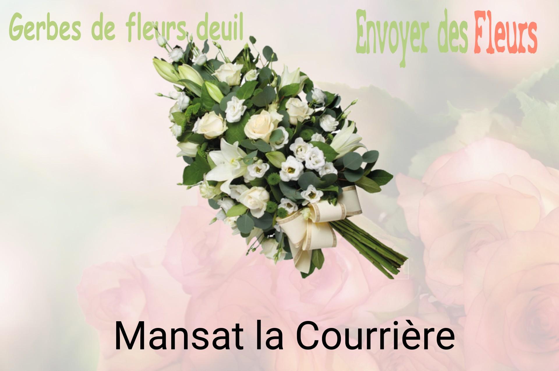 Gerbe de fleurs de deuil livrée à Mansat-la-Courrière